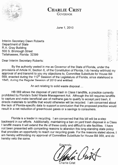 Veto Message